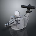 Military Weapon System With Telescopic Sight And Radar Device On Metal Base