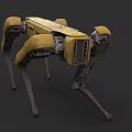 Yellow Mechanical Weapon With Multiple Legs And Robotic Combat Structure 3d model
