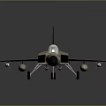 Tan Military Fighter Jet With Attached Missiles National Insignia And Transparent Cockpit