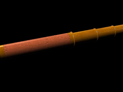 Commercial Equipment With Yellow Red Metal Rod For Industrial Applications 3d model