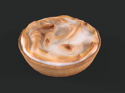 Delicious Baked Pie With Golden Meringue Topping And Flaky Crust 3d model