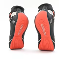 Black And Orange High Top Racing Shoes With Alpinestars Logo And Sporty Design
