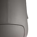 Gray Leather Office Chair with High Back Padded Armrests Swivel Base and Modern Design