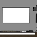 Projector Projection Curtain Wall-mounted Audio Bracket Audio Projection Equipment 3d model