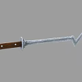 Anti Cavalry Sabre Cold Weapon Ancient Weapon Sabre PBR Material Next Generation Sword Medieval Weapon Sickle Game Equipment 3d model