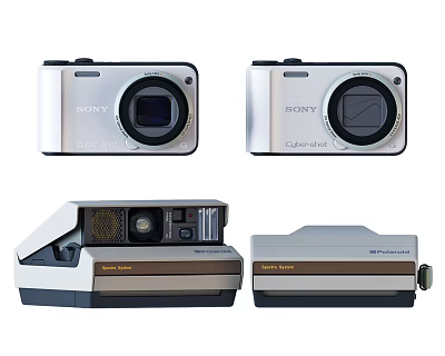 Sony Classic Digital Cameras Featuring Vintage Design And Various Retro Models 3d model Sony Classic Digital Cameras Featuring Vintage Design And Various Retro Models 3d model