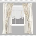 Beige Curtains With Valance And Tiebacks For White Window Light Grey Wall Home Decor