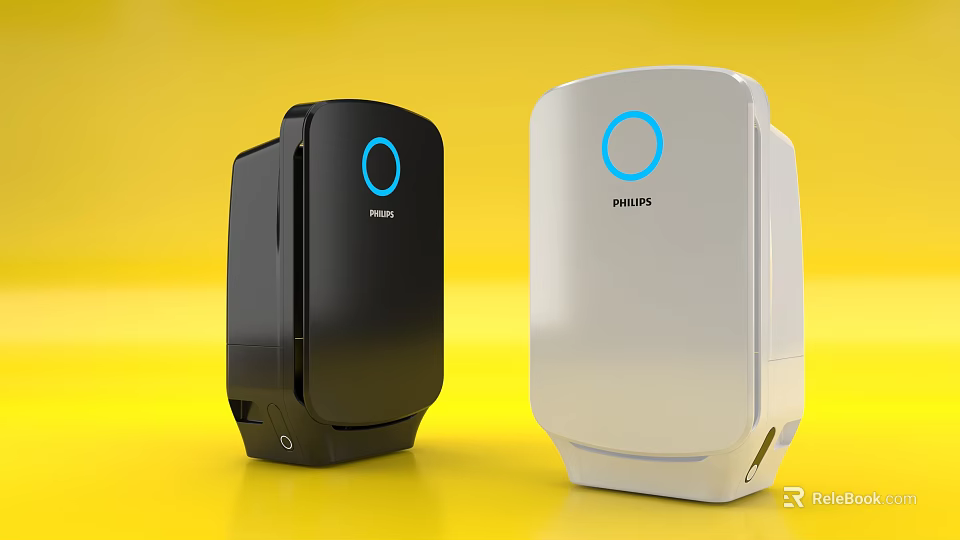 Philips Black And White Home Electrical Appliances With Circular Indicator 3d model