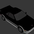 Classic Black Silver Two Door Sports Car Featuring Sleek Body And Alloy Wheels