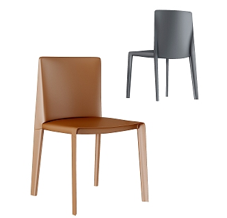 Modern single chair dining chair 3d model