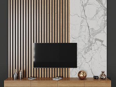 TV background wall 3d model