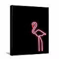 Pink Neon Sign with Stick with Me Text on Brick Wall Background