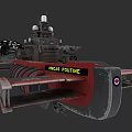 HMCS POUTINE Military Vessel With Red And Gray Hull And Deck Structure