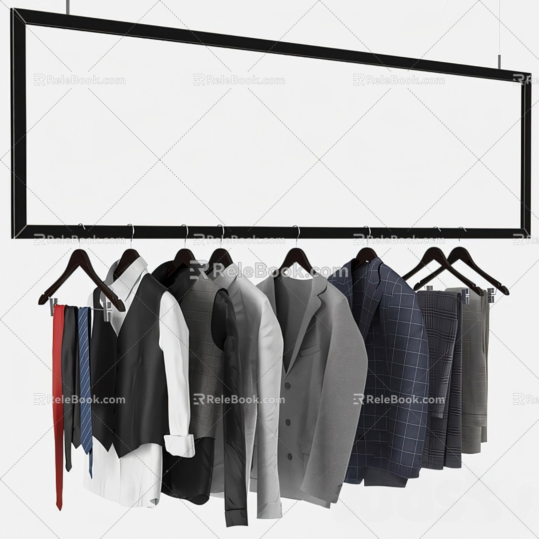 Modern Dress Suit Hanger 3d model