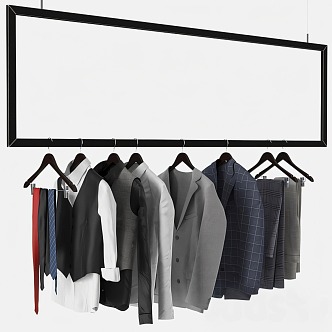 Modern Dress Suit Hanger 3d model