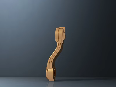 Modern Public Facility Curved Metal Handrail Support Structure For Urban Areas 3d model