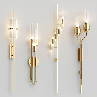 Retro Wall Lamp Lu Xu Free Torch Grand Waterfall 3d model