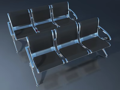 Sleek Modern Swing Door With Glass Inserts And Aluminum Frame Design 3d model