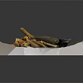 Grilled Fish Served with Crispy French Fries Lemon Wedge and Pickle on Paper
