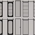 Various Barn Door Designs With Glass Panels And Metal Frames For Interior