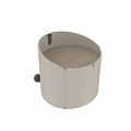 Modern Minimalist Cylindrical Stools Upholstered In Different Colors And Various Sizes 3d model