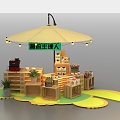 Bazaar scene 3d model