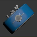 Round Alarm Clock With Reflective Face Showing Building And Plaza 3d model