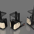 Industrial Forklift Equipment Featuring Various Electric Pallet Trucks And Stacker Models