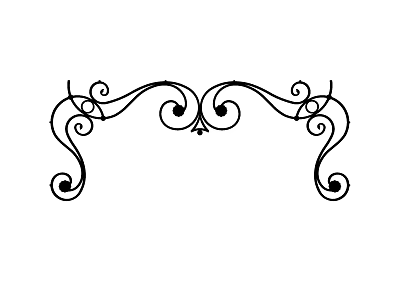 Ornate Metal Decorative Component With Curved Scroll Patterns And Elegant Design 3d model