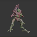 Sci Fi Character And Alien Creature 3D Model With Humanoid Features And Mechanical Design