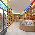 Modern Tobacco And Alcohol Store Interior With Shelves Refrigerators And Product Displays