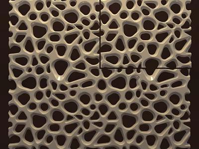Modern Decorative Wall Panel With Intricate Hollow Patterns And Textured Surface 3d model
