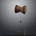 Red And White Striped Wooden Handheld Percussion Drum With Stick And Ball