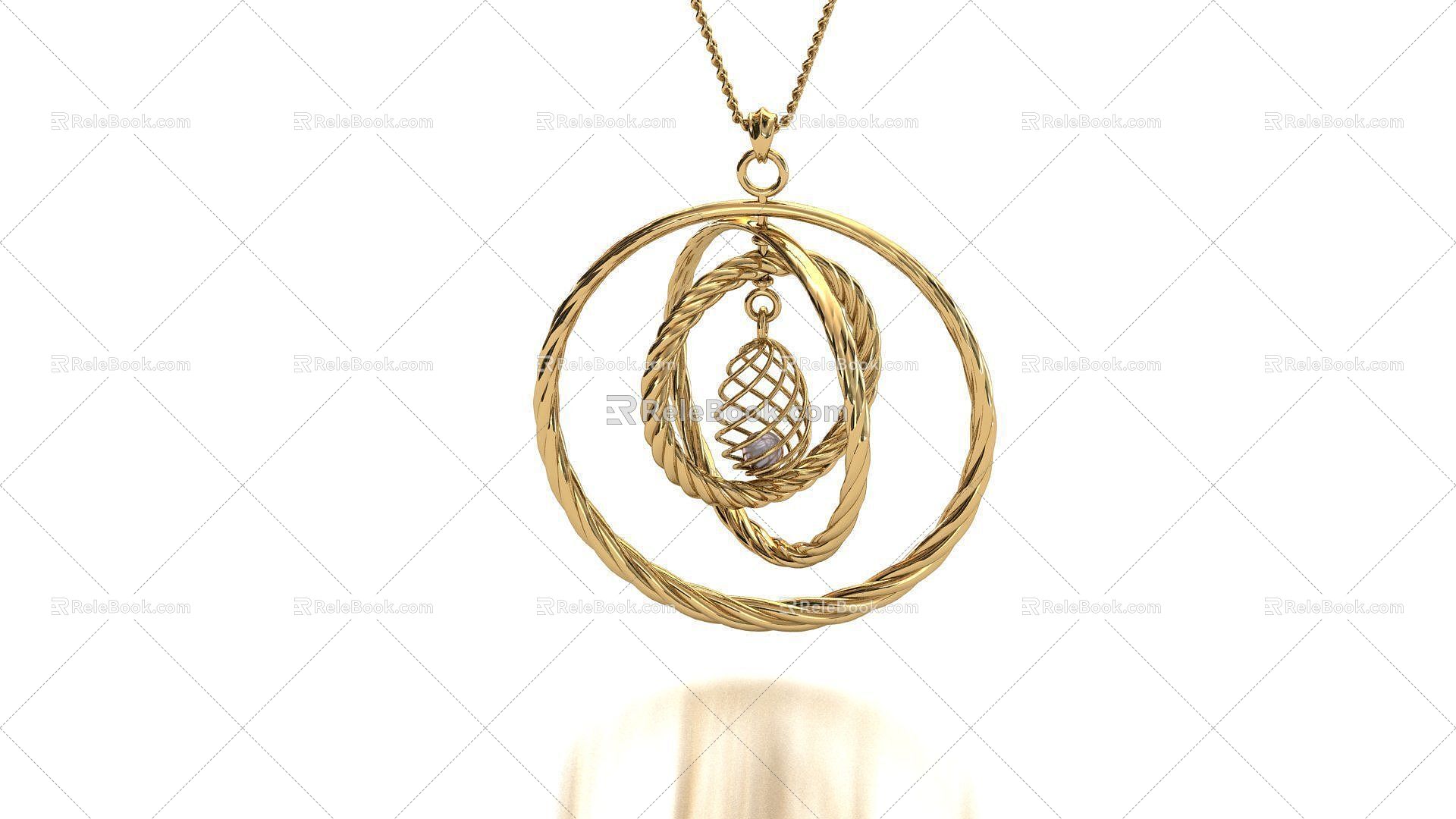 Necklace Jewelry Pendant Pendant Jewelry Gold Gold Gold Chain 3d model