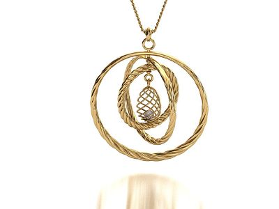 Necklace Jewelry Pendant Jewelry Gold Chain 3d model