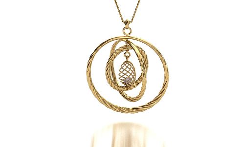 Necklace Jewelry Pendant Jewelry Gold Chain 3d model