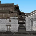 Ancient Chinese Architecture With Traditional Tile Roofs Stone Walls And Arched Gate