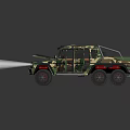 Military Camouflage Off Road Vehicle With Large Wheels And Tactical Design