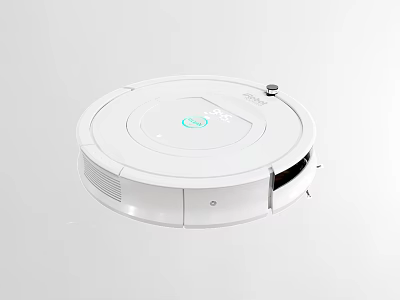 White Smart Robotic Vacuum Cleaner Efficient Automatic Home Floor Cleaning Tool 3d model