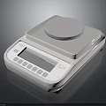 White Desktop Digital Electronic Scale With Digital Display And Control Buttons 3d model