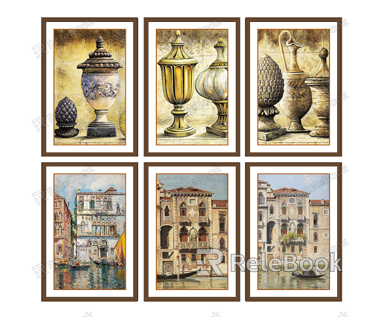 American Architectural Painting Decorative Painting Hanging Painting model