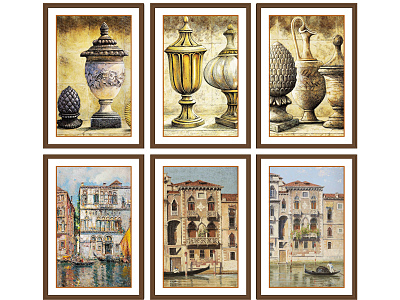 American Architectural Painting Decorative Painting Hanging Painting model