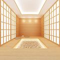 Modern steam room sauna room 3d model