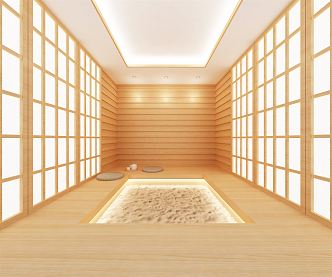 Modern steam room sauna room 3d model