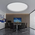 Modern Minimalist Front Reception Area With Bright Spacious Business Meeting Room Interior Design