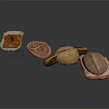 Delicious Assorted Food Display With Fresh Bread Sliced Meat And Jelly