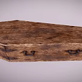Vintage Rustic Solid Wooden Storage Box With Metal Handles And Decorative Hinges