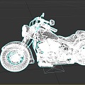 motorcycle two-wheeled locomotive 3d model