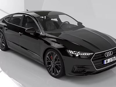 Black Audi Sedan Featuring Sleek Design Shiny Exterior And Alloy Wheels 3d model