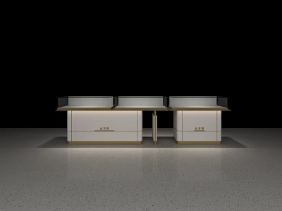 Luxury Modern Boutique Store Interior Design Featuring Elegant Display Counters And Lighting Elements 3d model
